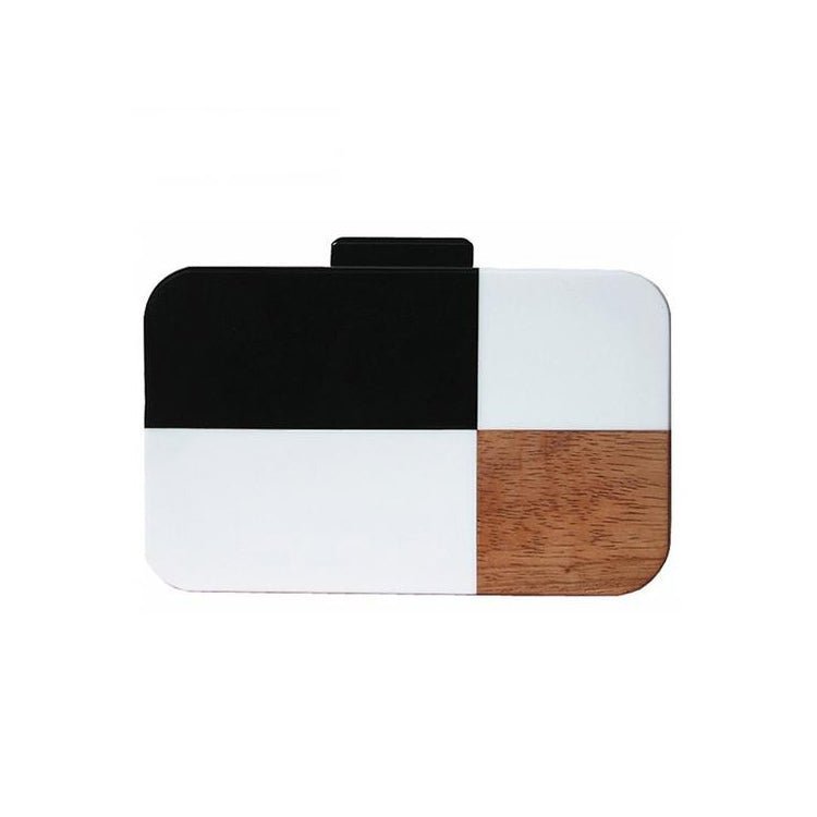 Black and White Acrylic Retro Clutch - Uniquely You Online - Clutch