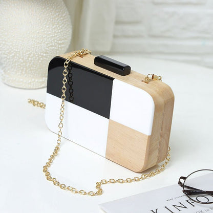 Black and White Acrylic Retro Clutch - Uniquely You Online - Clutch