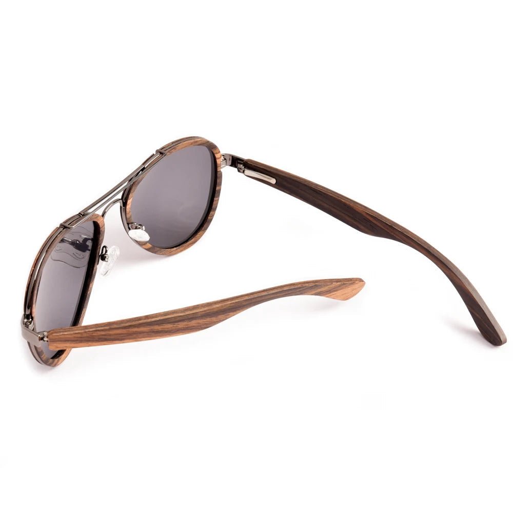 Black Ebony Wood Aviator Sunglasses - Uniquely You Online - Sunglasses