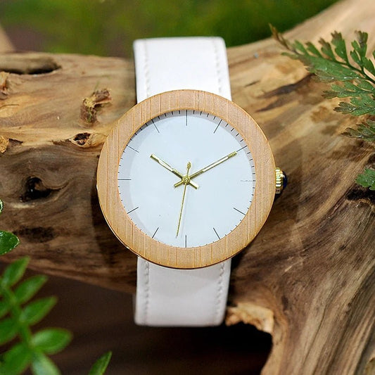 Bobo Bird J27 White Leather Watch - Uniquely You Online - Watch