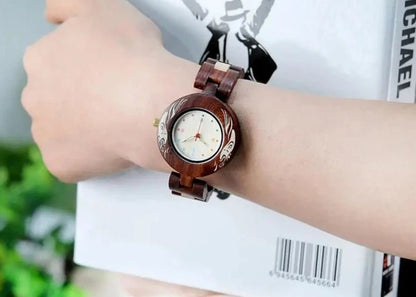 Bobo Bird Red Wood Bracelet Watch - Uniquely You Online - Watch