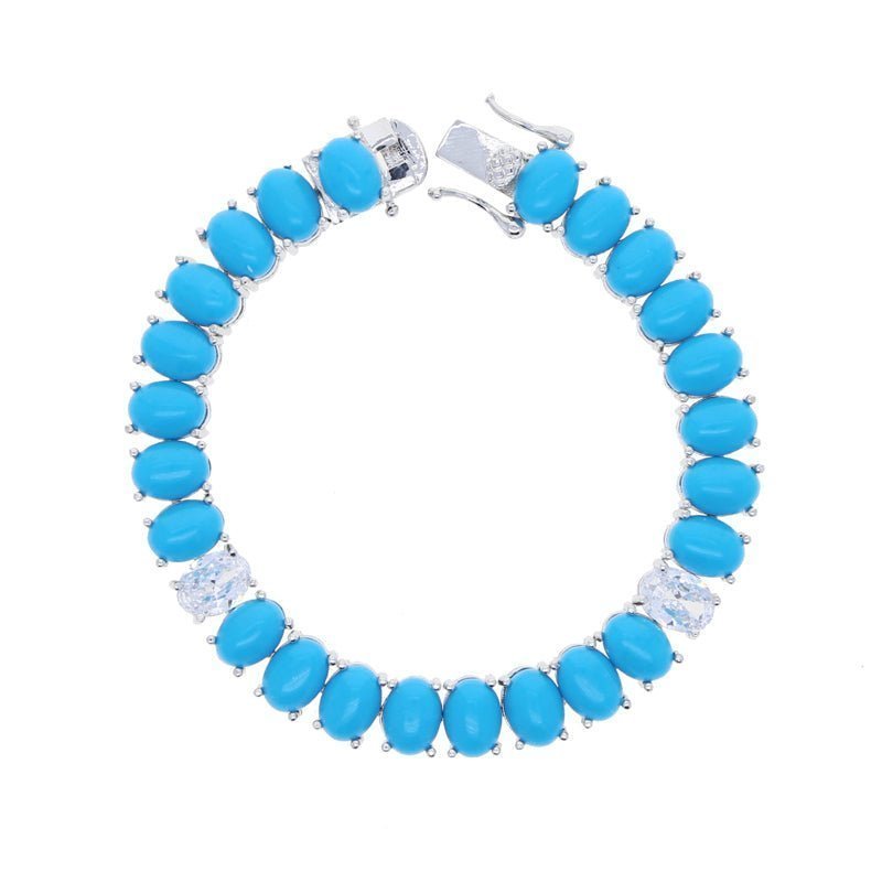 Bohemian Lucky Turquoise Tennis Bracelet - Uniquely You Online - Bracelet