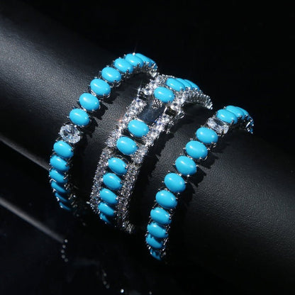 Bohemian Lucky Turquoise Tennis Bracelet - Uniquely You Online - Bracelet