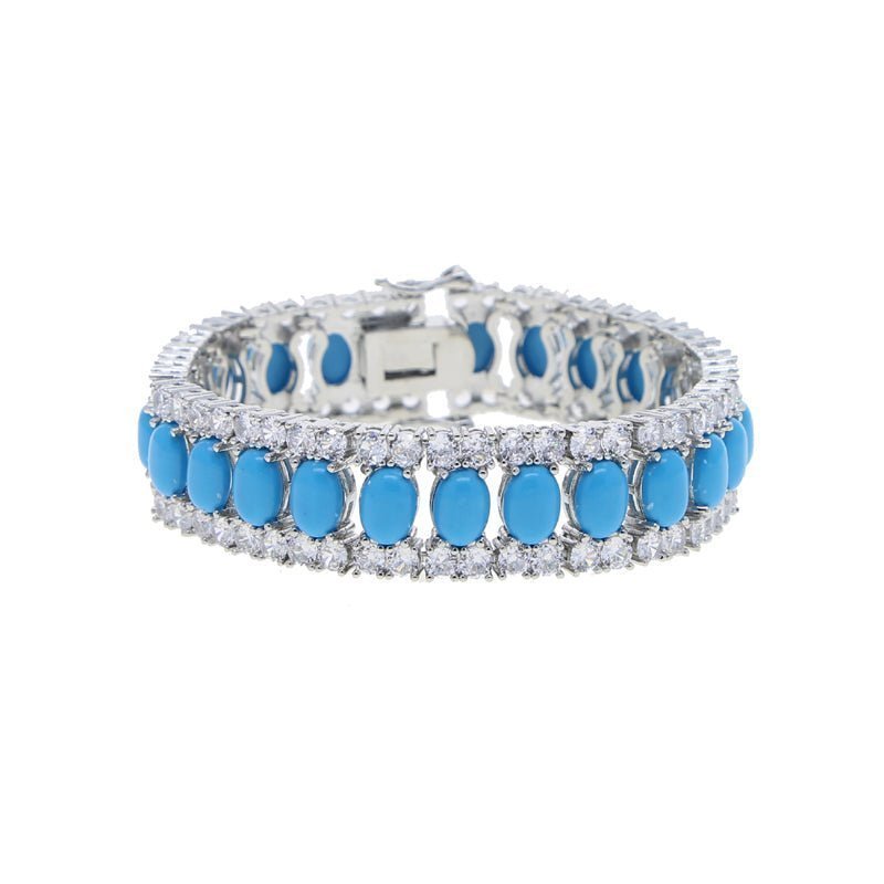 Bohemian Lucky Turquoise Tennis Bracelet - Uniquely You Online - Bracelet
