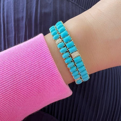 Bohemian Lucky Turquoise Tennis Bracelet - Uniquely You Online - Bracelet