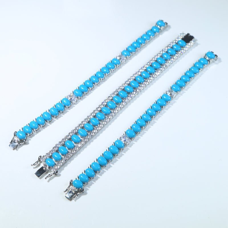 Bohemian Lucky Turquoise Tennis Bracelet - Uniquely You Online - Bracelet