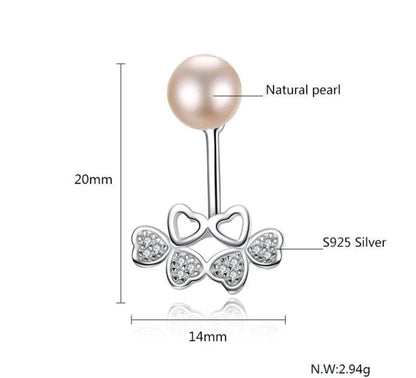 Bow Freshwater Pearl Stud Earrings - Uniquely You Online - Earrings