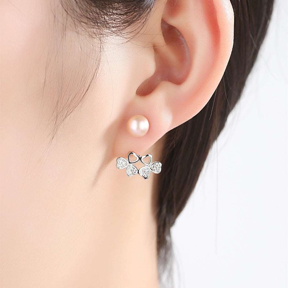 Bow Freshwater Pearl Stud Earrings - Uniquely You Online - Earrings