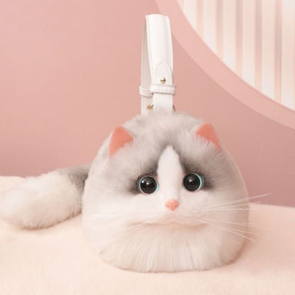 British Shorthair Cat Faux Fur Novelty Bag - Uniquely You Online - Handbag