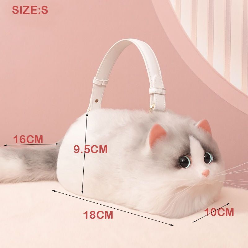 British Shorthair Cat Faux Fur Novelty Bag - Uniquely You Online - Handbag