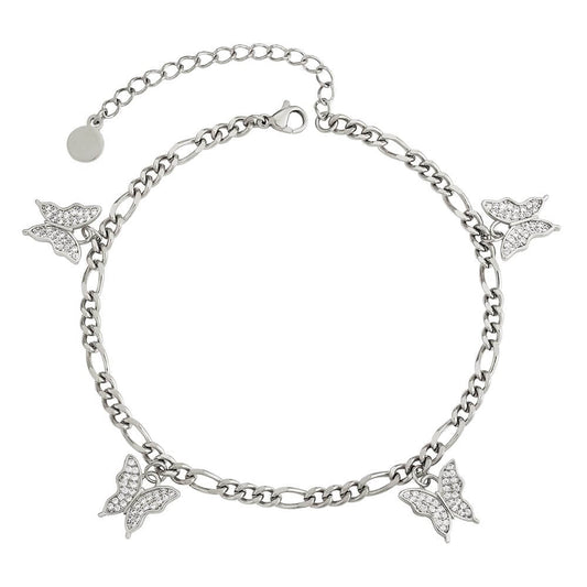 Butterfly Figaro and Tennis Charm Anklet (variety) - Uniquely You Online - Anklet