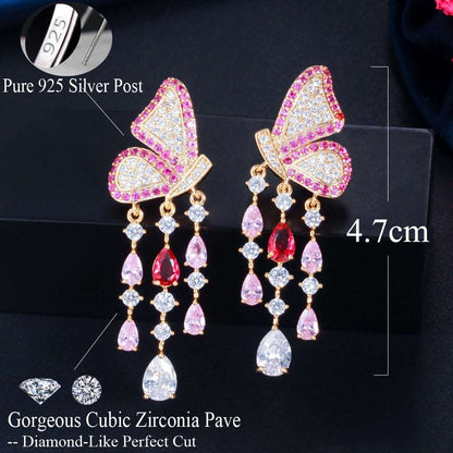 Butterfly Fringed Tassel Earrings - Uniquely You Online - Earrings