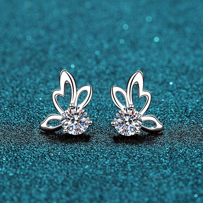 Butterfly Wing Moissanite Stud Earrings - Uniquely You Online - Earrings