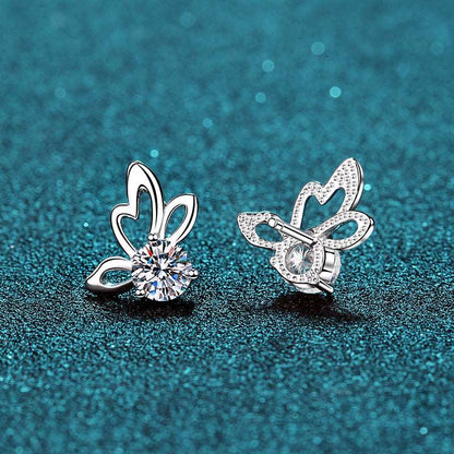 Butterfly Wing Moissanite Stud Earrings - Uniquely You Online - Earrings