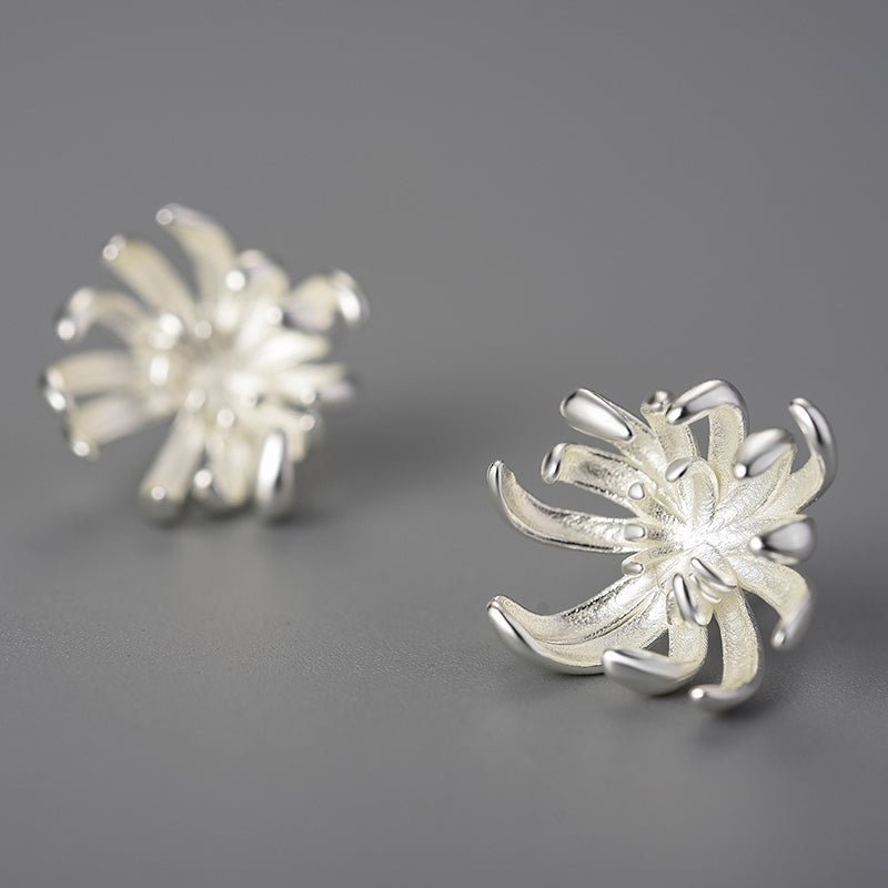 Chrysanthemum Flower Stud Earrings - Uniquely You Online - Earrings