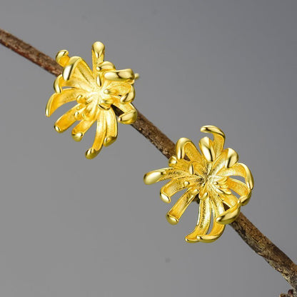 Chrysanthemum Flower Stud Earrings - Uniquely You Online - Earrings