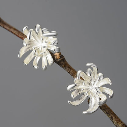Chrysanthemum Flower Stud Earrings - Uniquely You Online - Earrings