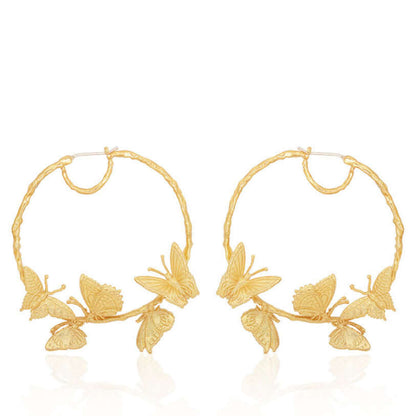 Circle Butterfly Earrings - Uniquely You Online - Earrings