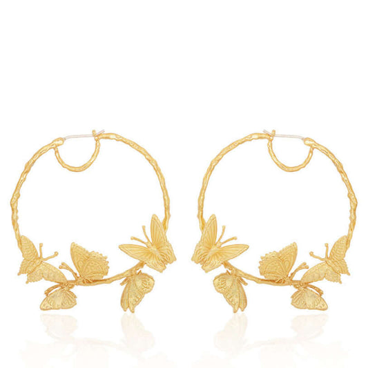Circle Butterfly Earrings - Uniquely You Online - Earrings