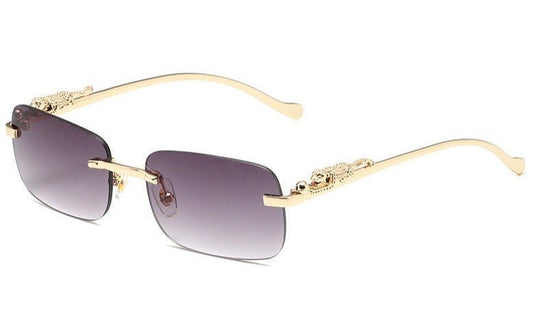 Classic Frameless Square Leopard Sunglasses - Uniquely You Online - Sunglasses