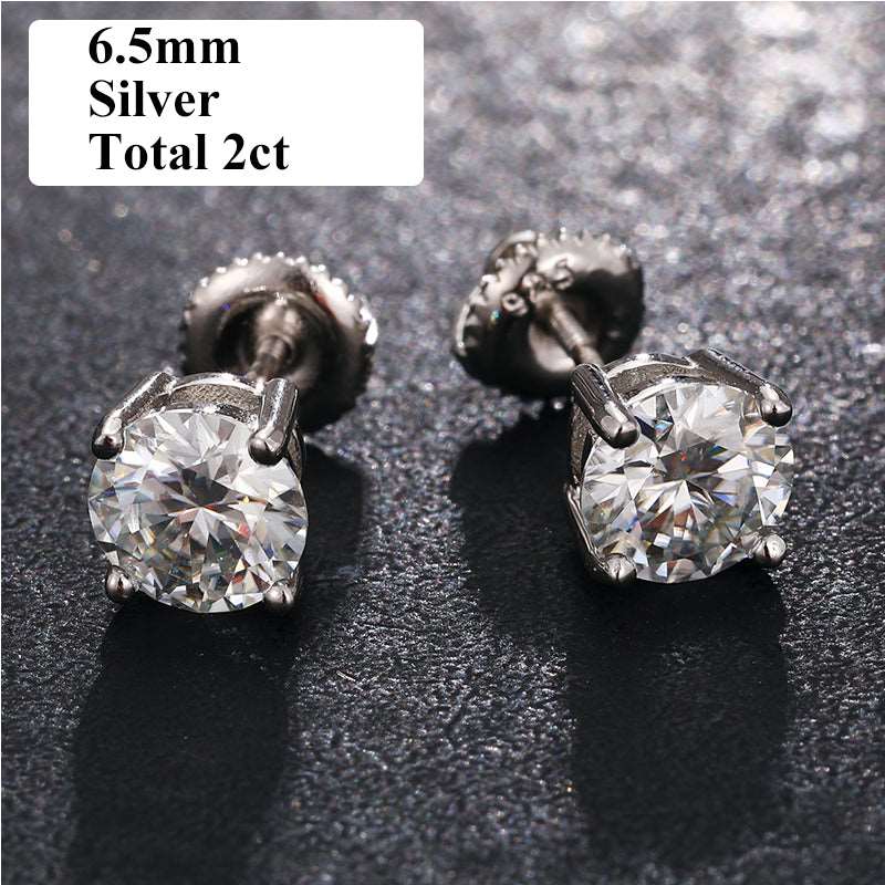 Classic Screw Back Moissanite Stud Earrings - Uniquely You Online - Earrings