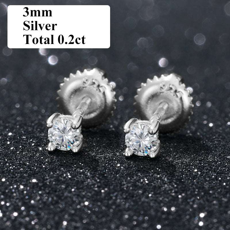 Classic Screw Back Moissanite Stud Earrings - Uniquely You Online - Earrings