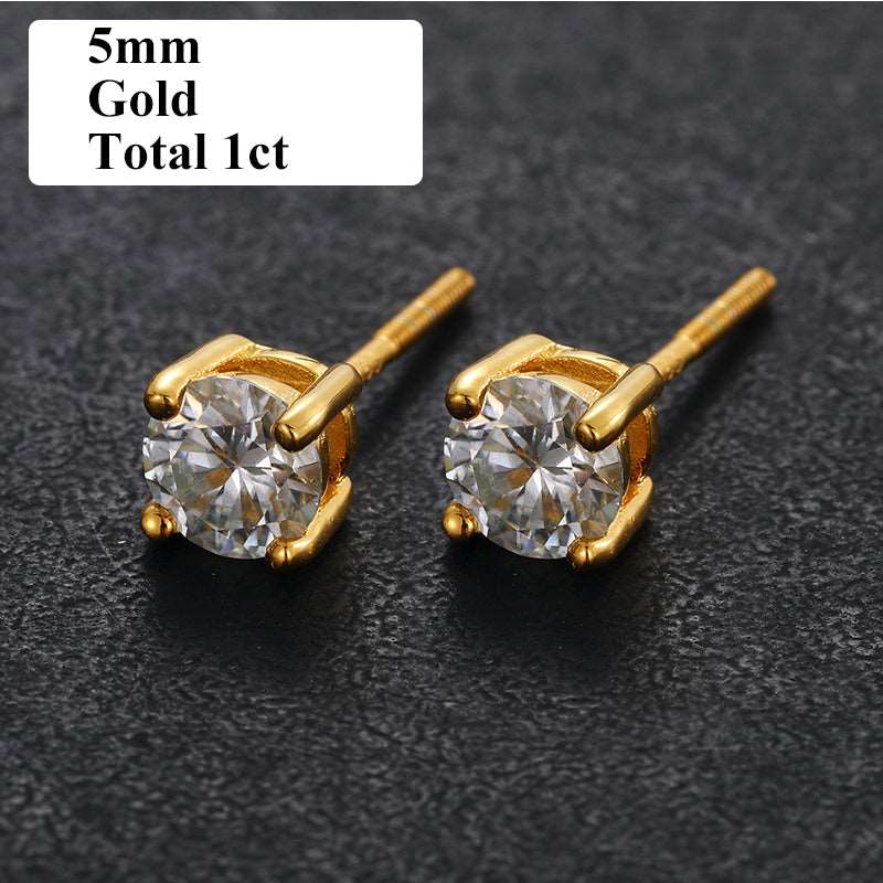 Classic Screw Back Moissanite Stud Earrings - Uniquely You Online - Earrings