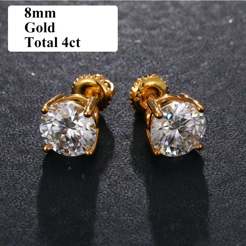 Classic Screw Back Moissanite Stud Earrings - Uniquely You Online - Earrings