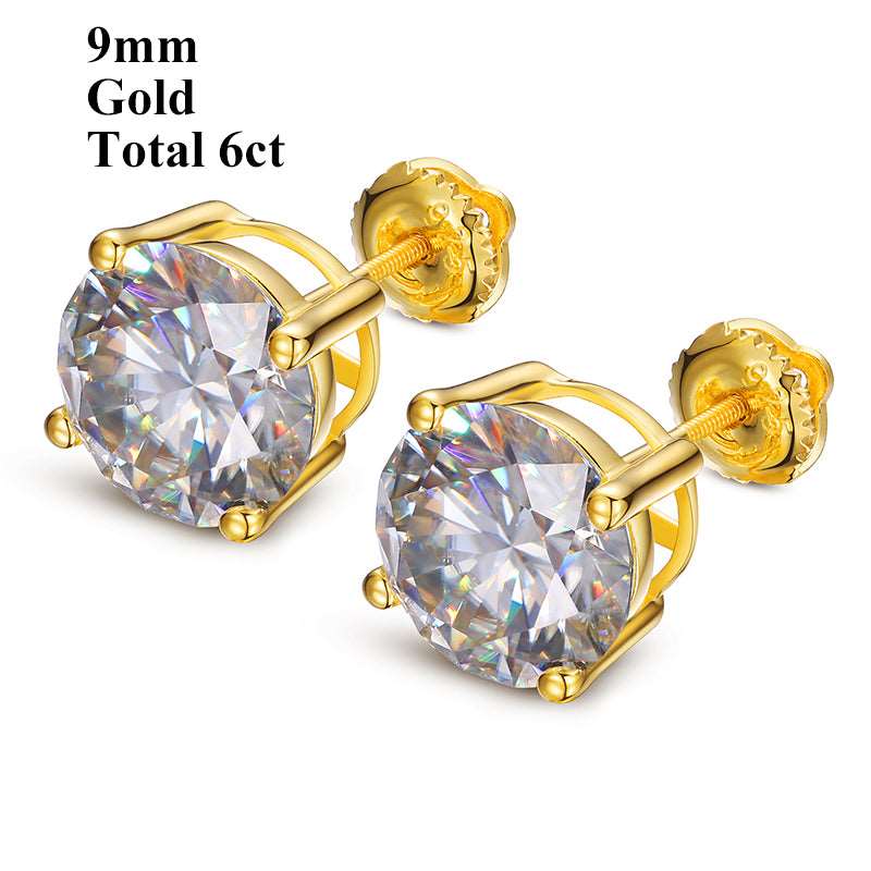 Classic Screw Back Moissanite Stud Earrings - Uniquely You Online - Earrings