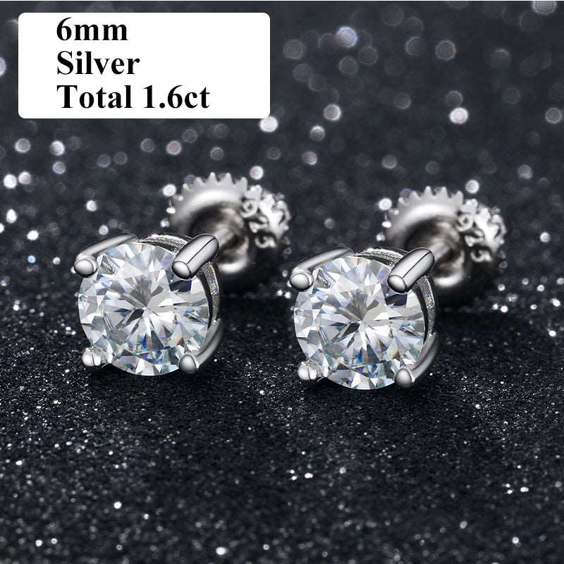 Classic Screw Back Moissanite Stud Earrings - Uniquely You Online - Earrings