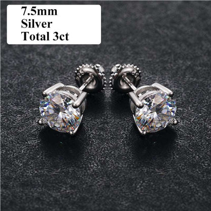 Classic Screw Back Moissanite Stud Earrings - Uniquely You Online - Earrings