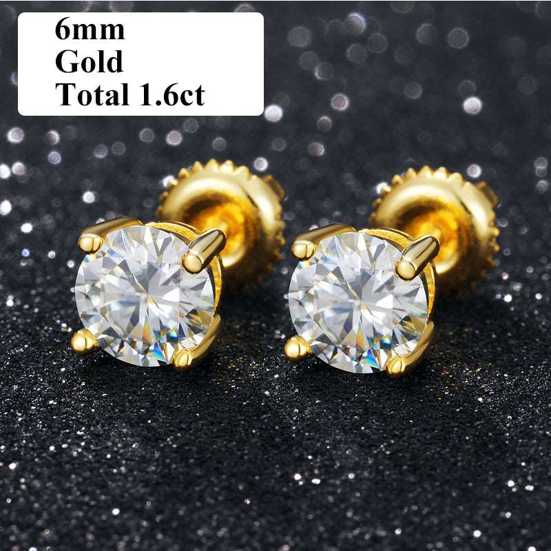 Classic Screw Back Moissanite Stud Earrings - Uniquely You Online - Earrings