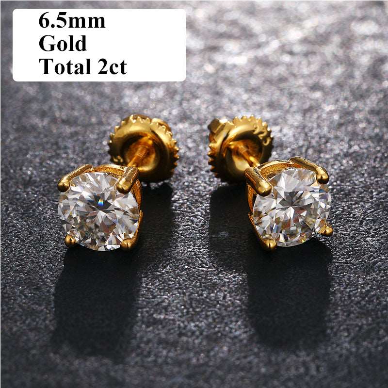 Classic Screw Back Moissanite Stud Earrings - Uniquely You Online - Earrings