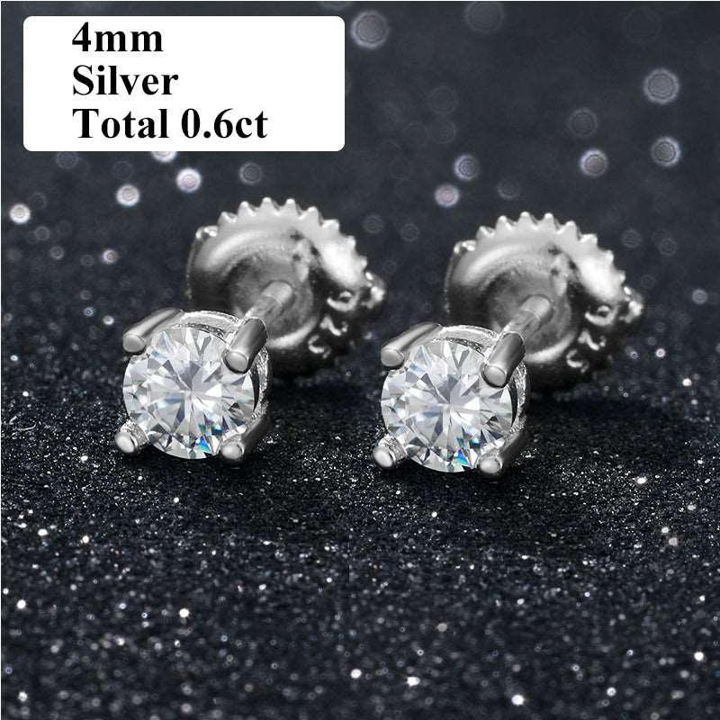 Classic Screw Back Moissanite Stud Earrings - Uniquely You Online - Earrings