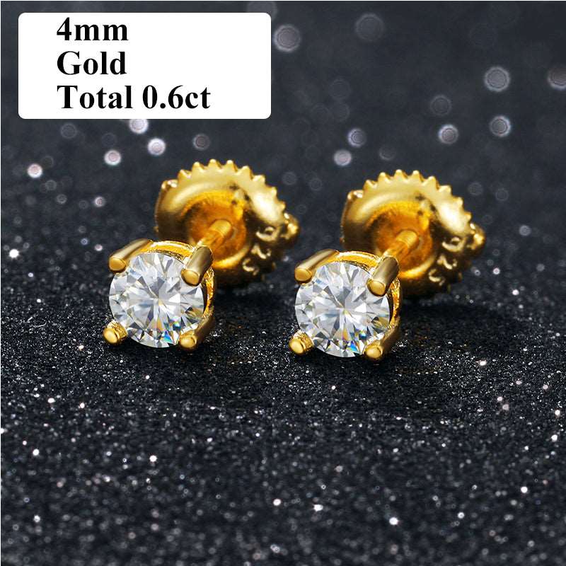 Classic Screw Back Moissanite Stud Earrings - Uniquely You Online - Earrings