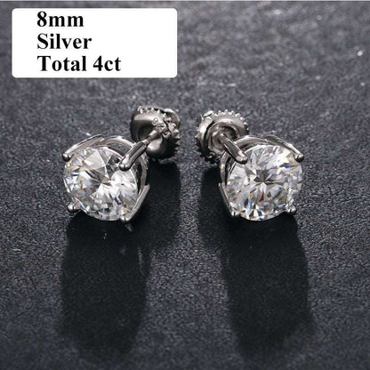 Classic Screw Back Moissanite Stud Earrings - Uniquely You Online - Earrings