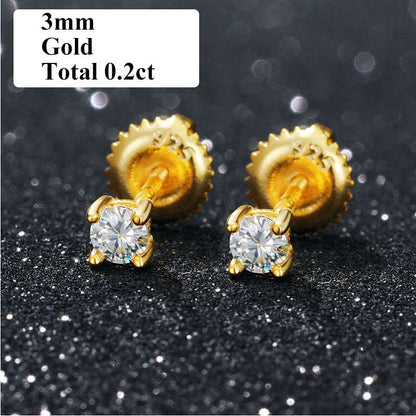 Classic Screw Back Moissanite Stud Earrings - Uniquely You Online - Earrings