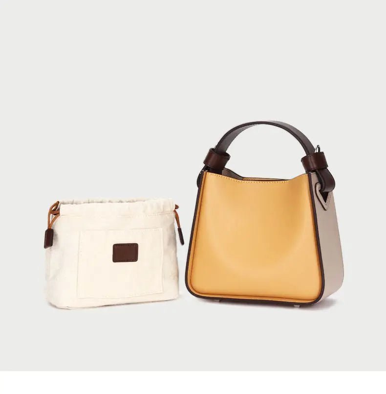 Color Block Leather Bag - Uniquely You Online - Handbag