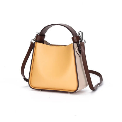 Color Block Leather Bag - Uniquely You Online - Handbag