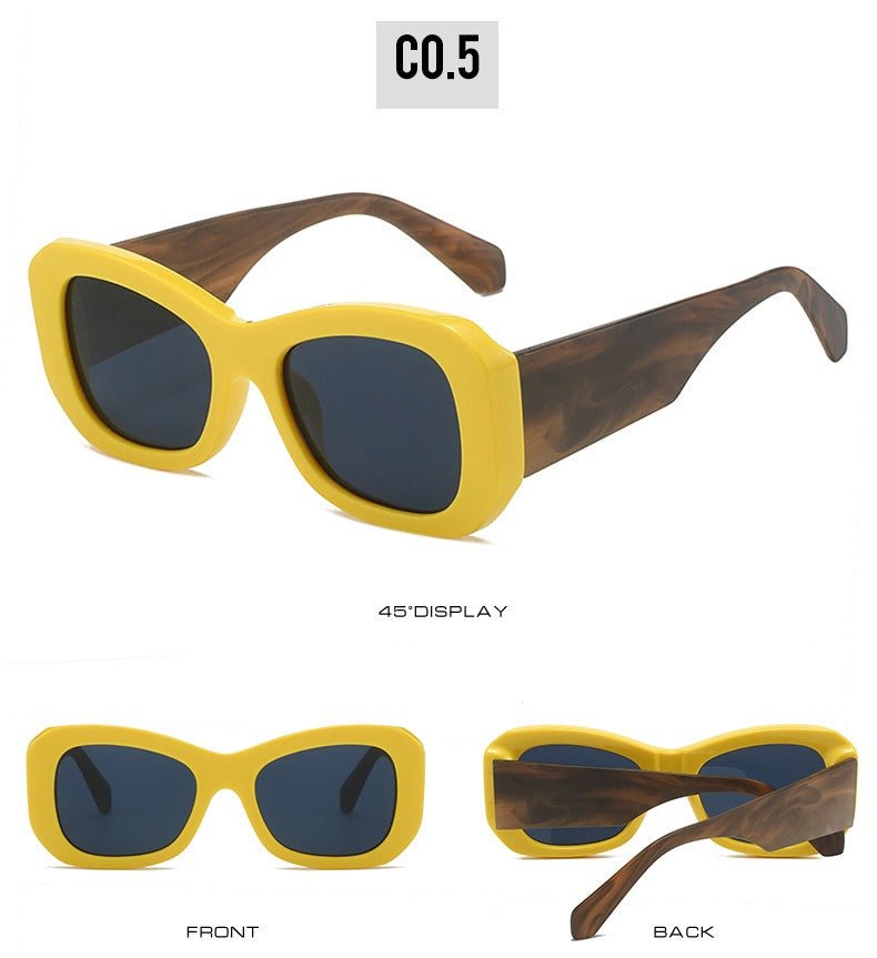 Color Block Retro Sunglasses - Uniquely You Online - Sunglasses