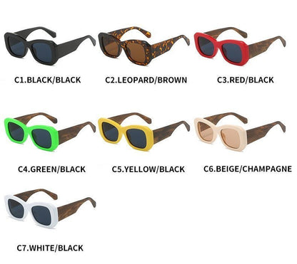 Color Block Retro Sunglasses - Uniquely You Online - Sunglasses