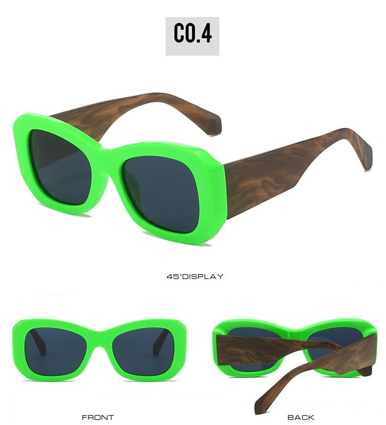 Color Block Retro Sunglasses - Uniquely You Online - Sunglasses