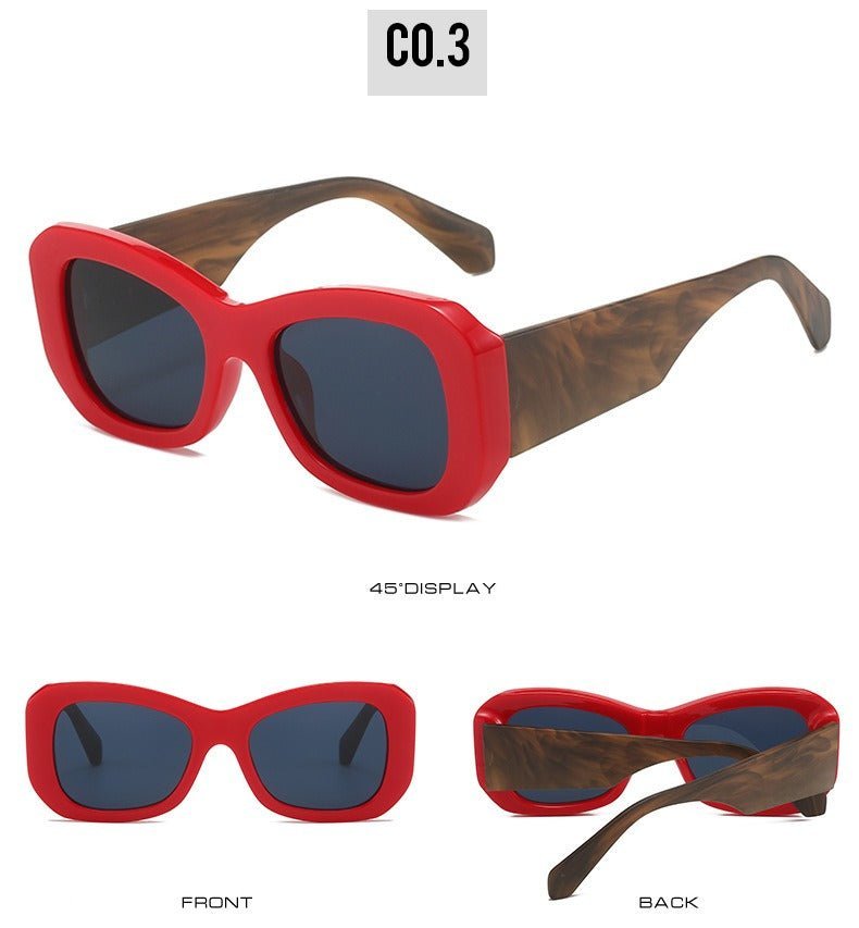 Color Block Retro Sunglasses - Uniquely You Online - Sunglasses