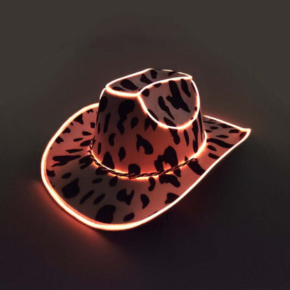 Cow Print Neon Cowboy Hat - Uniquely You Online - Hat