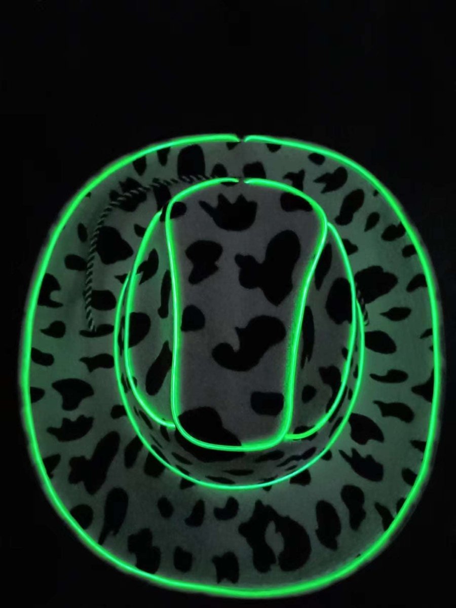 Cow Print Neon Cowboy Hat - Uniquely You Online - Hat