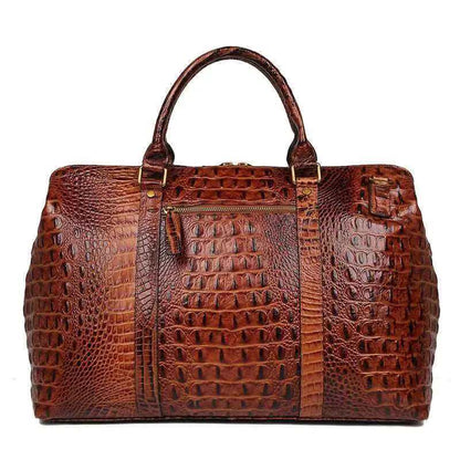 Crocodile Grain Leather Bag - Uniquely You Online - Duffle Bag