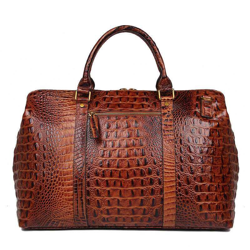 Crocodile Grain Leather Bag - Uniquely You Online - Duffle Bag