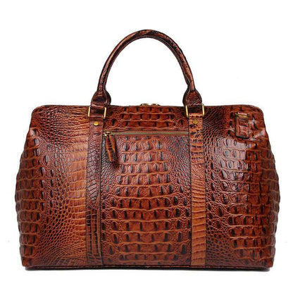 Crocodile Grain Leather Bag - Uniquely You Online - Duffle Bag