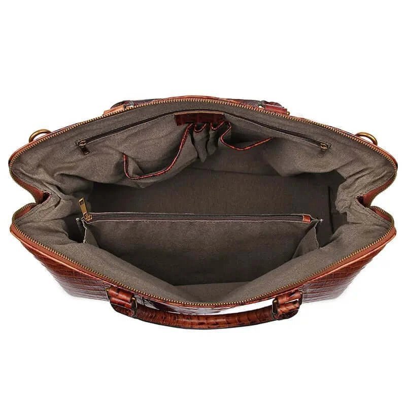 Crocodile Grain Leather Bag - Uniquely You Online - Duffle Bag