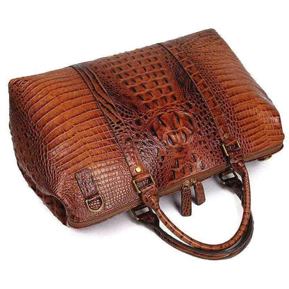 Crocodile Grain Leather Bag - Uniquely You Online - Duffle Bag